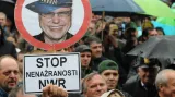 Protest horníků v Ostravě