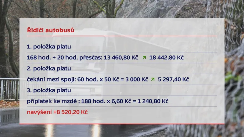 Platy řidičů autobusů