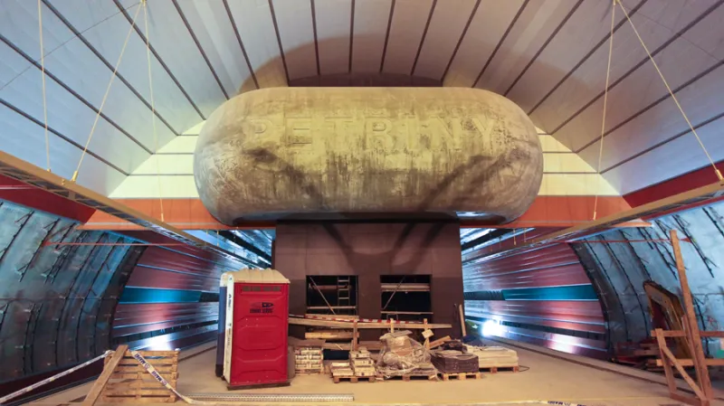 Stanice metra Petřiny ve výstavbě