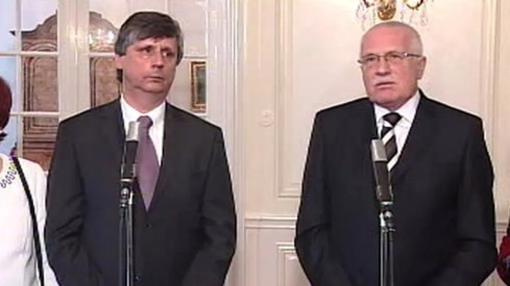 Jan Fischer a Václav Klaus