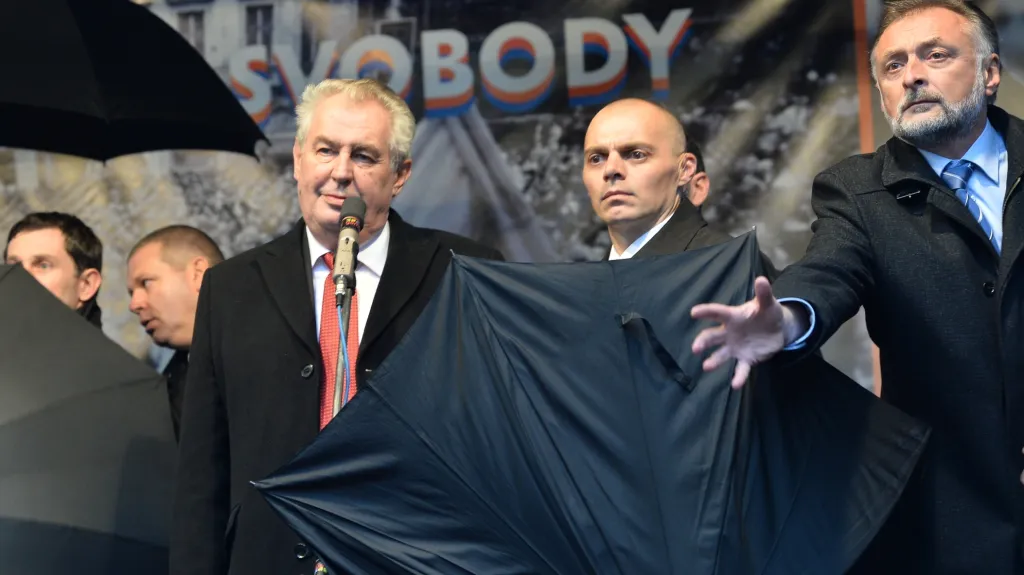 Prezident Miloš Zeman na pražském Albertově