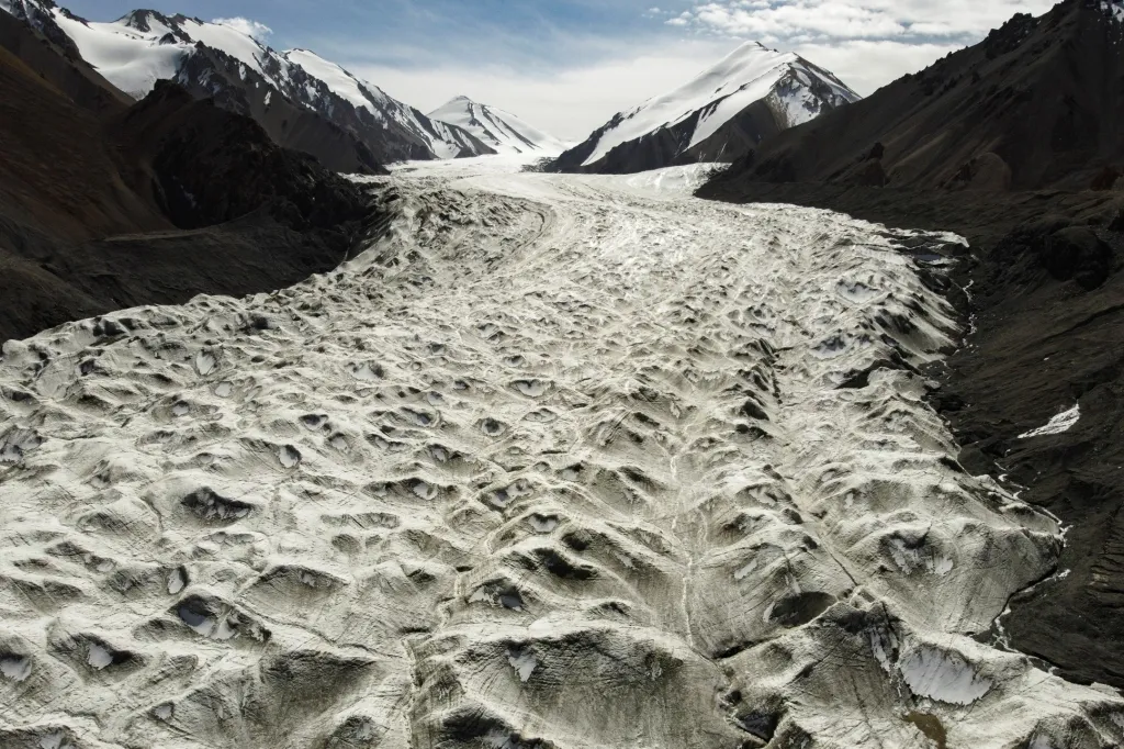 Ústup ledovců v čínských horách Nan-šan