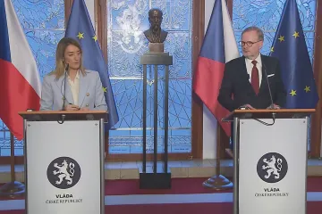 Šéfka Evropského parlamentu navštívila Prahu. S Fialou mluvila o bezpečnosti i protestech zemědělců