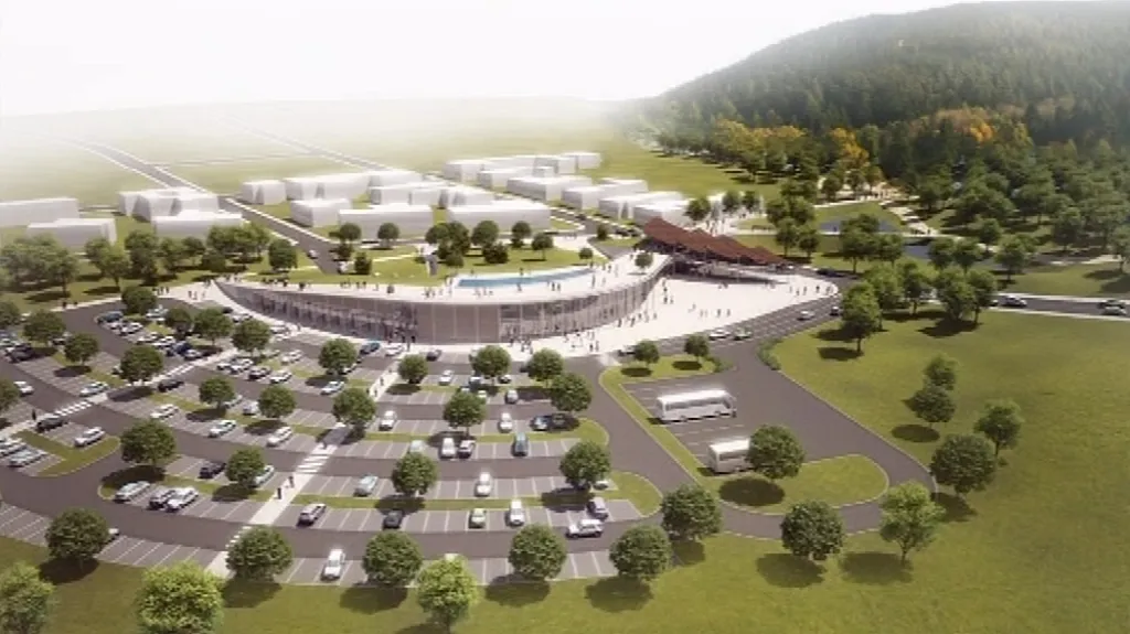 Návrh parkoviště před zoo v Brně-Kníničkách