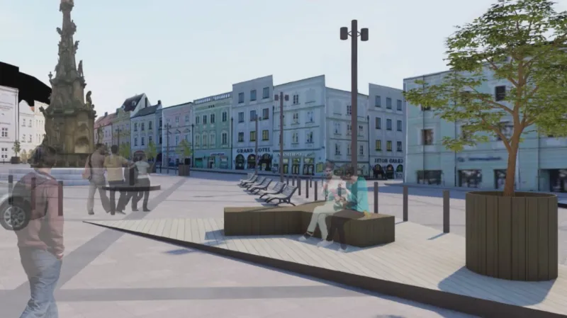 Náměstí v Jindřichově Hradci, vizualizace