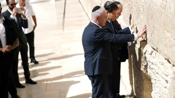 Izraelský premiér Benjamin Netanjahu a šéf americké diplomacie Marco Rubio u Západní zdi