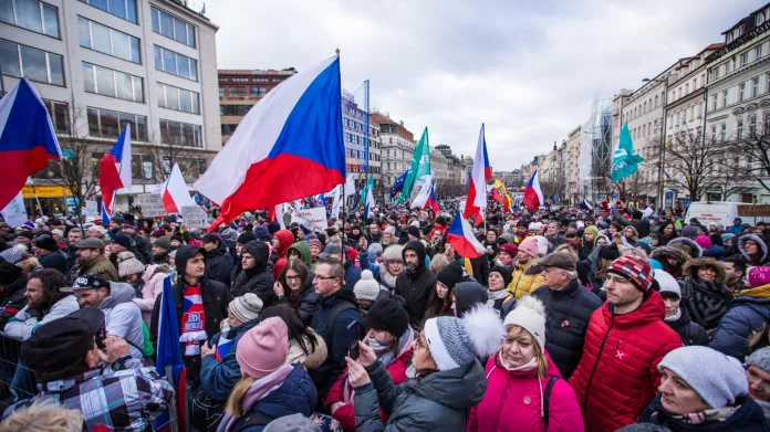 Protest na Václavském náměstí