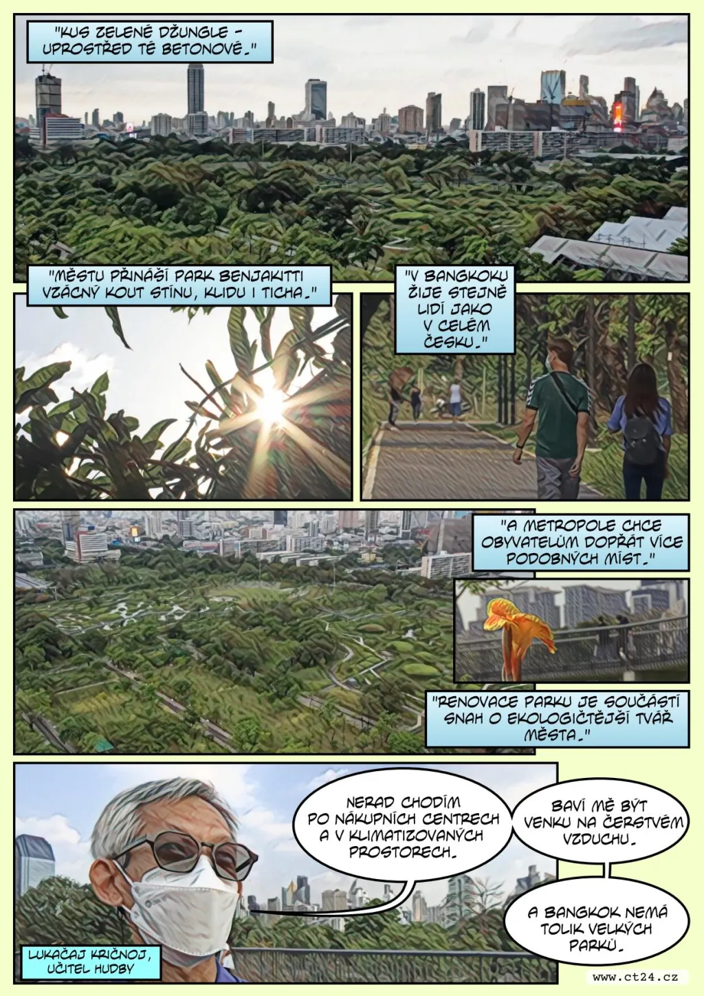 Park Benjakitty pomáhá místním uniknout ruchu metropole