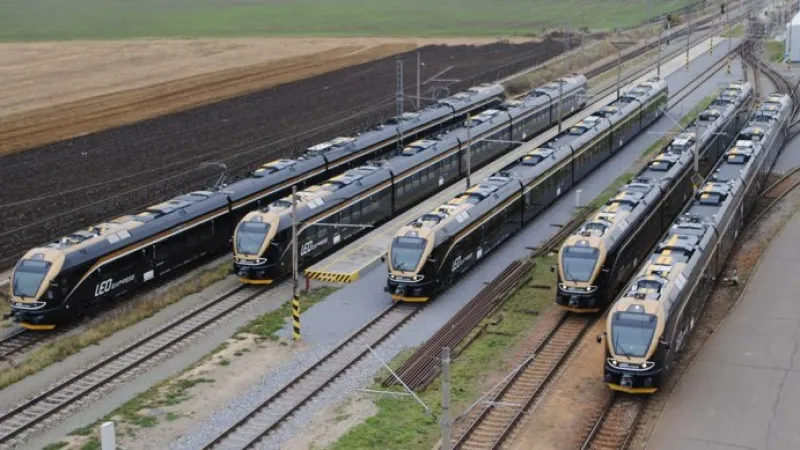 Všech pět vlaků firmy Leo Express