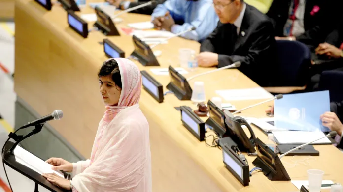 Malala při projevu v OSN
