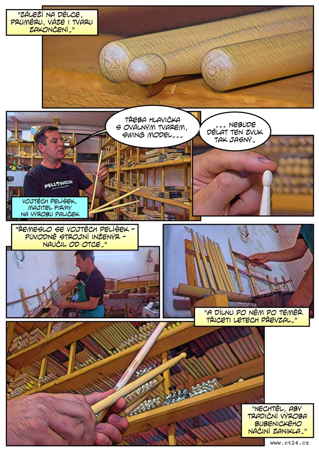 Řemeslná výroba bubenických paliček