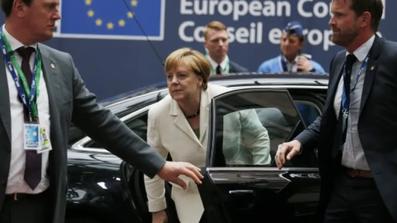 Angela Merkelová po příjezdu na summit