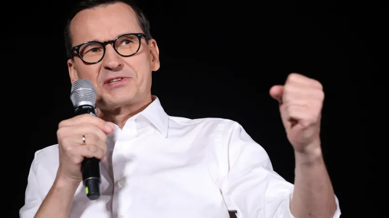 Polský premiér Mateusz Morawiecki po debatě