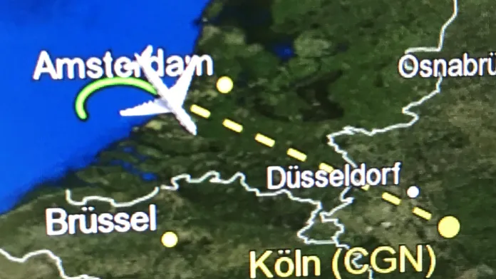 Let německého vládního speciálu na leteckém radaru