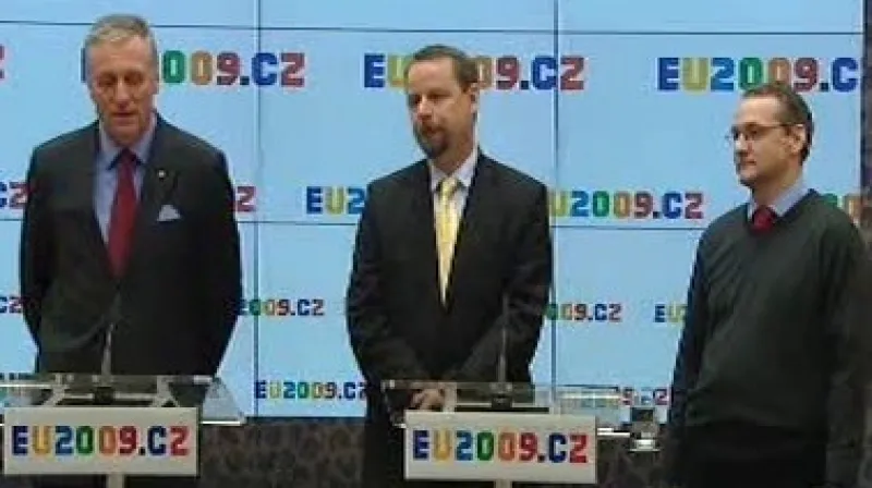 Mirek Topolánek, Martin Říman a Václav Bartuška