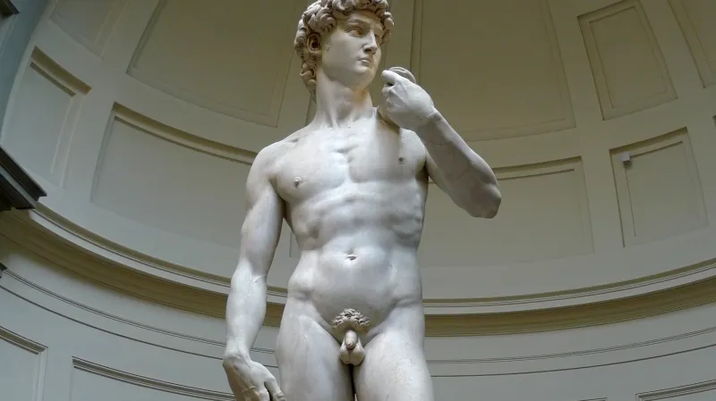 Michelangelova socha Davida ve Florencii