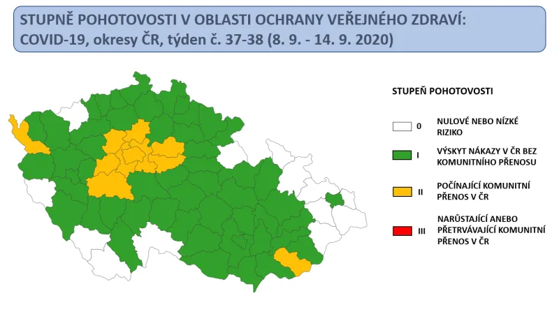 Regionální semafor rizika nákazy koronavirem