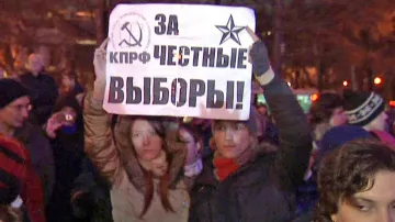 Povolební protest v Moskvě