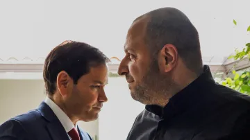 Americký ministr zahraničí Marco Rubio a ukrajinský hlavní vyjednávač Rustem Umerov