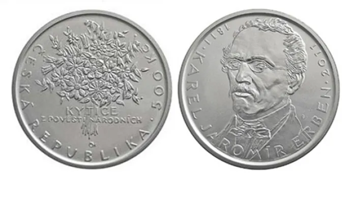 Pamětní stříbrná pětisetkoruna s K. J. Erbenem