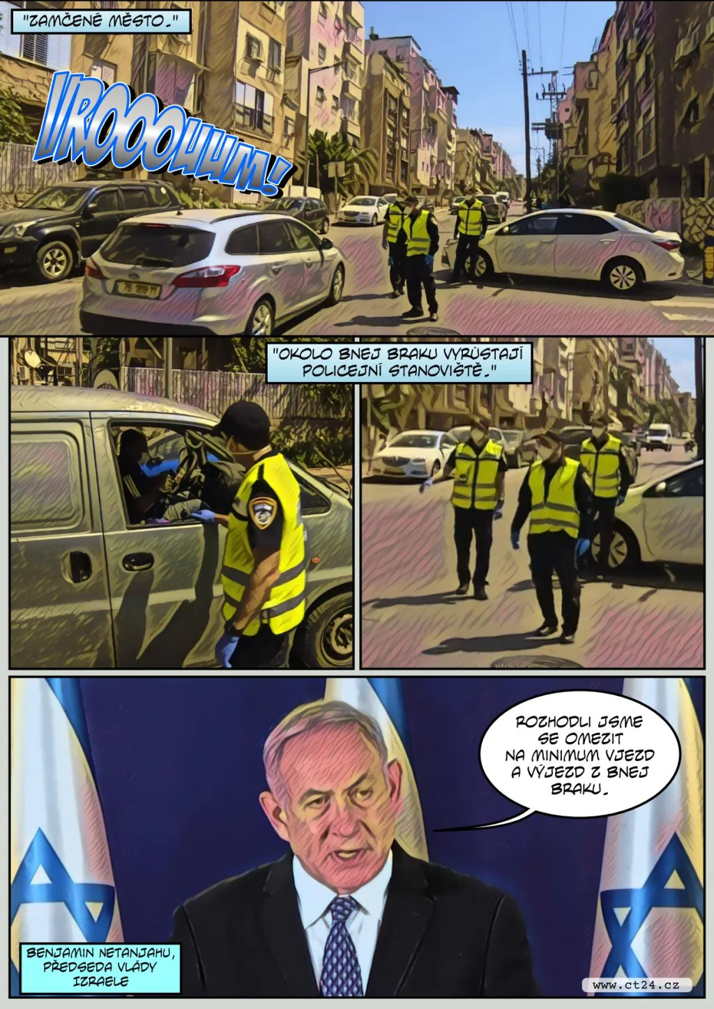 Nikdo dovnitř, nikdo ven. Izrael kompletně uzavřela město Bnej Brak