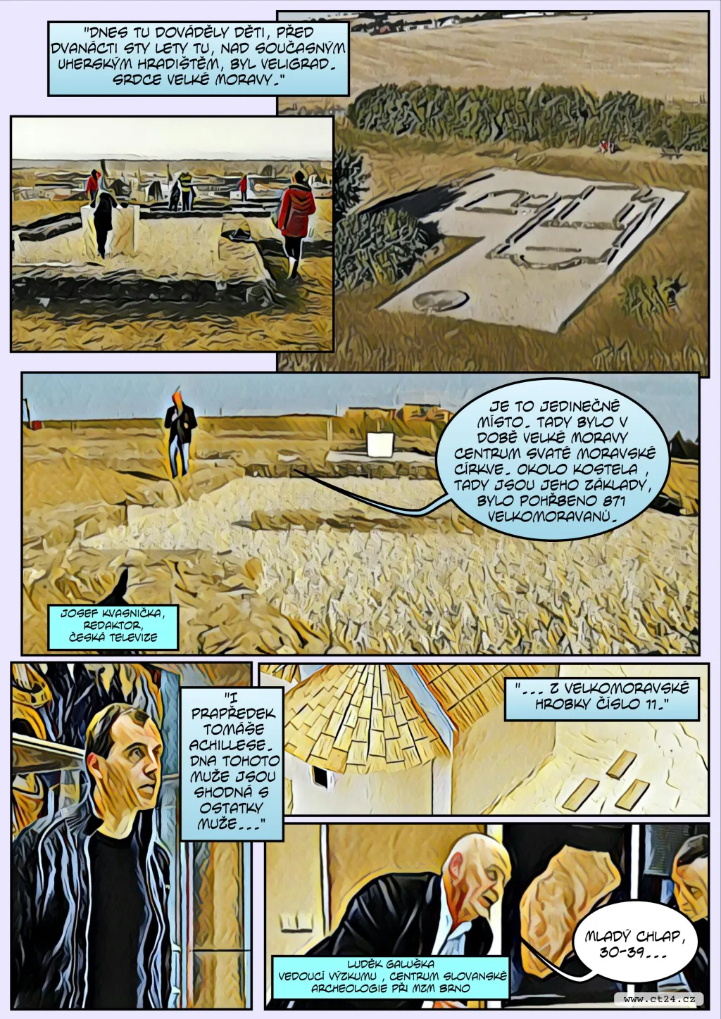 Komiks: Potomci Velkomoravanů na Uherskohradišťsku