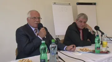 Václav Klaus při debatě se studenty gymnázia v Brně