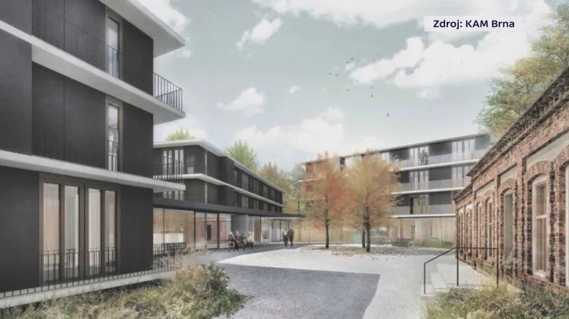 Vizualizace sociálně-zdravotního komplexu na Červeném kopci