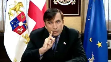Michail Saakašvili v Otázkách Václava Moravce