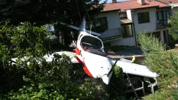 Havárie malého sportovního letadla v Uherském Hradišti
