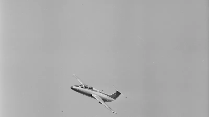 Zkušební let nově vyrobeného Delfínu v roce 1965