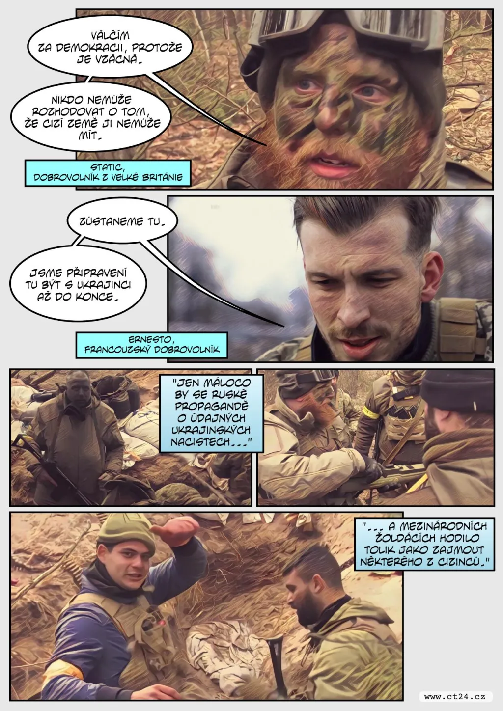 Zahraniční bojovníci chrání Ukrajinu