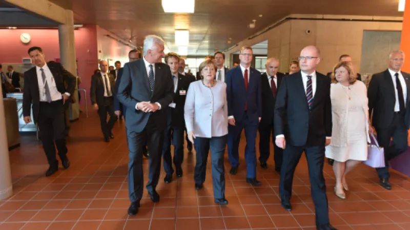 Merkelová na ČVUT Zdroj: Úřad vlády