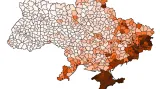 Podíl lidí, kteří uvedli při sčítání lidu ruštinu jako mateřský jazyk