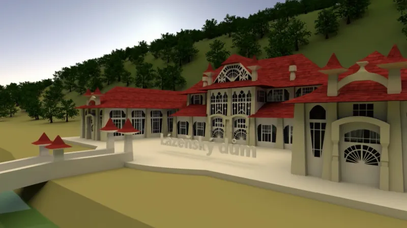 Vizualizace Jurkovičových Luhačovic