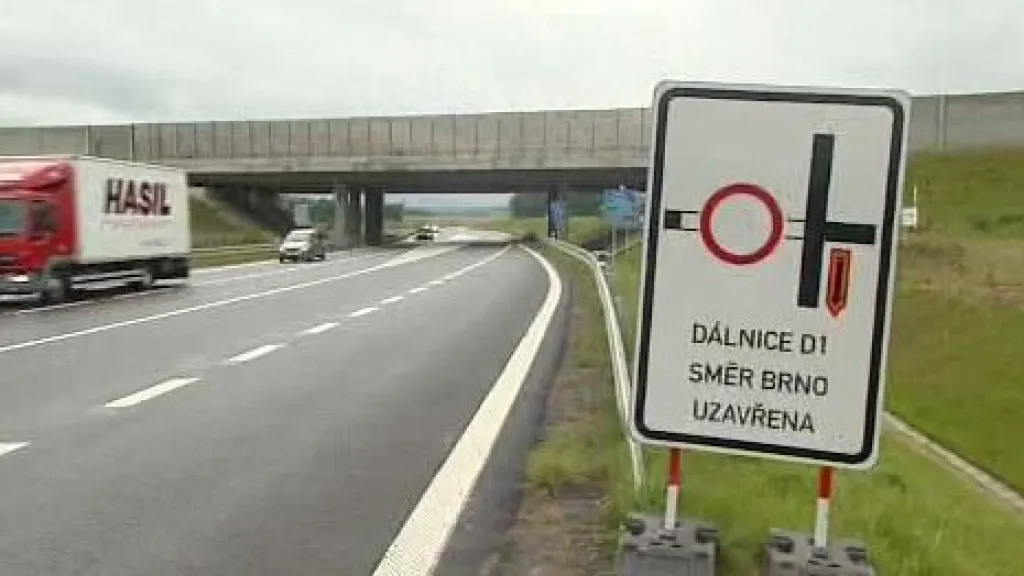 Uzavírka na dálnici D1