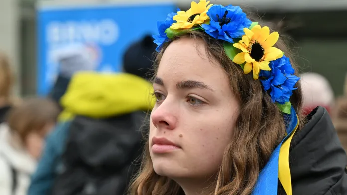 Shromáždění Společně za Ukrajinu v Brně