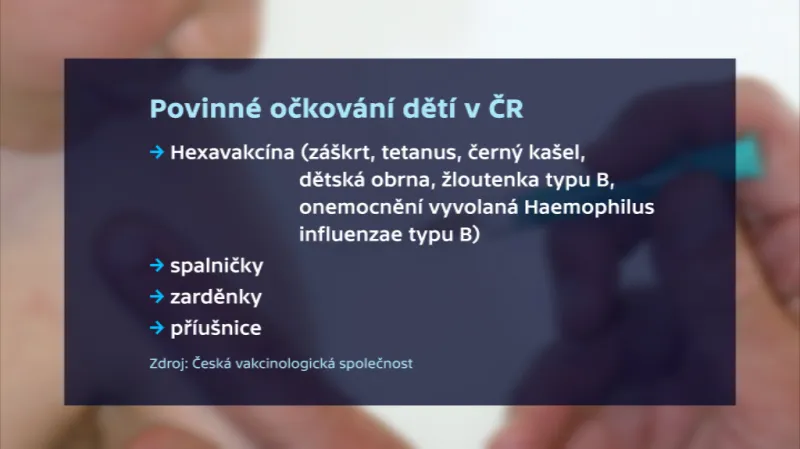 Seznam očkování, která musí děti prodělat
