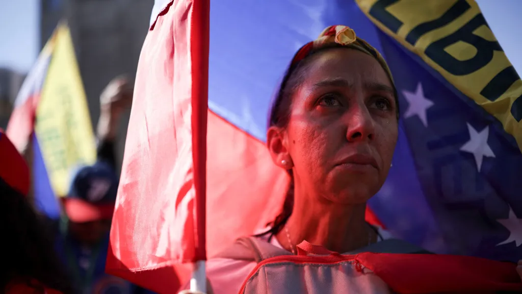 Ilustrační foto – příznivkyně venezuelské opozice na protestu v chilském Santiagu