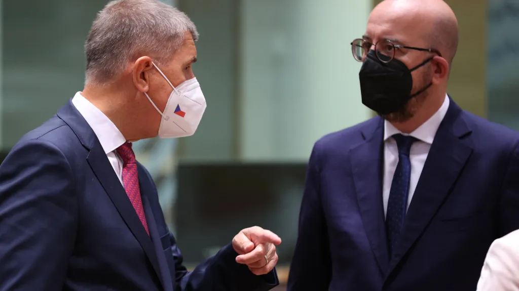 Český premiér Babiš a předseda Evropské rady Michel