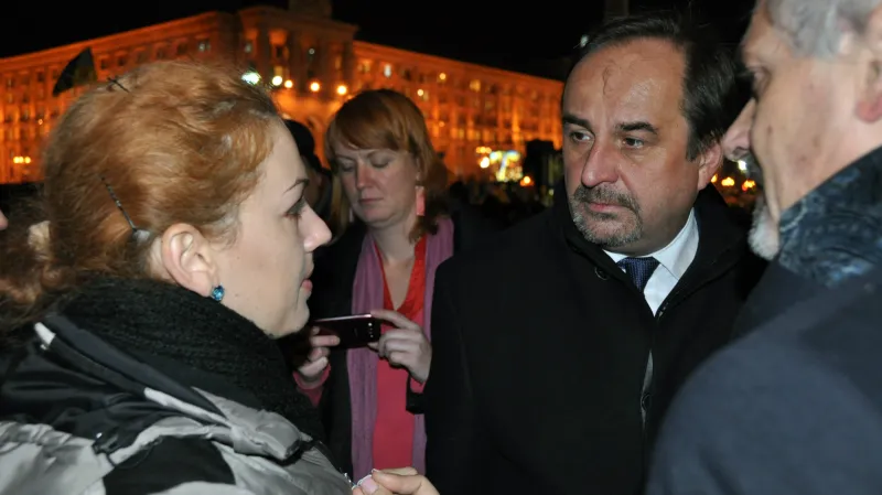 Jan Kohout navštívil demonstranty na náměstí Nezávislosti