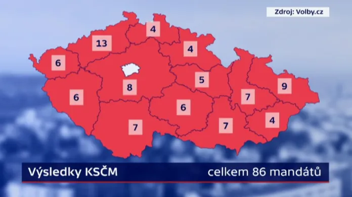 Výsledek KSČM v krajských volbách