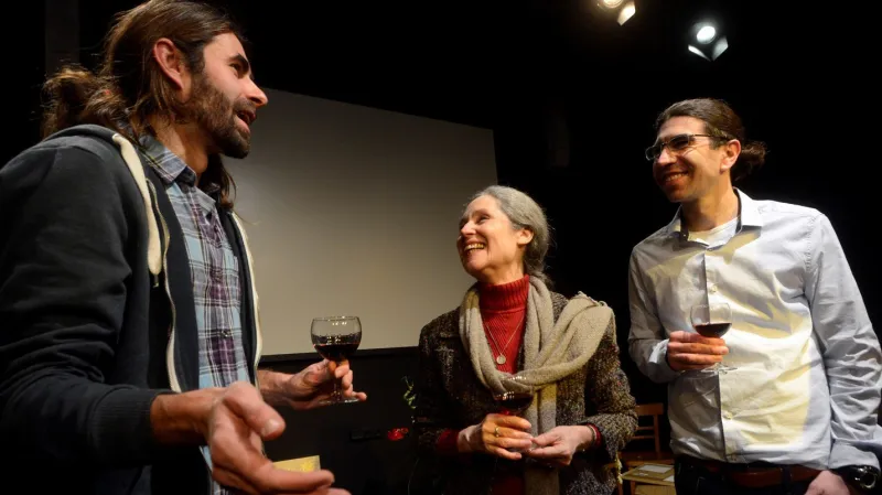 Táňa Fischerová se svým týmem a sympatizanty