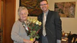 Na lounské radnici přivítali paní Stanislavu Novákovou