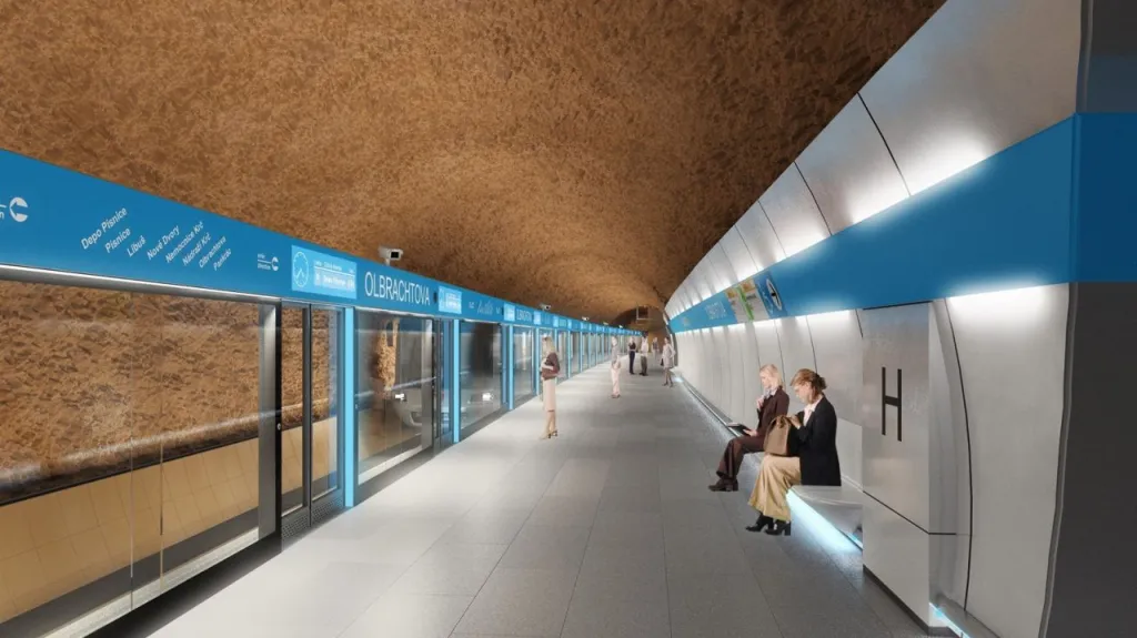 Jedna z nových variant podoby stanice Olbrachtova