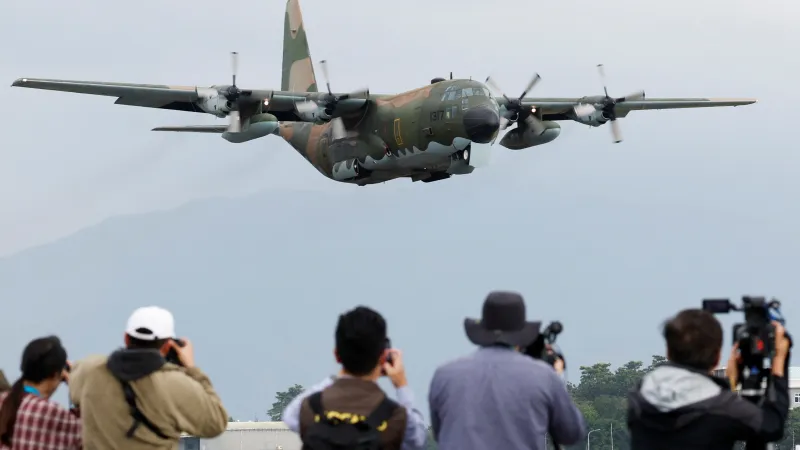 Letoun C-130 tchajwanského letectva na základně Pingtung ve stejnojmenném tchajwanském městě