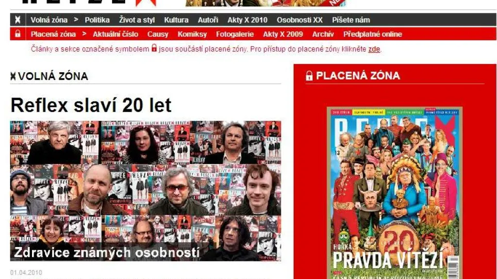 Internetová verze Reflexu