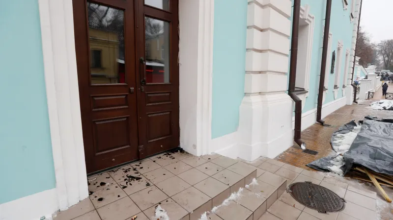 Kyjevský chrám po útoku výtržníků