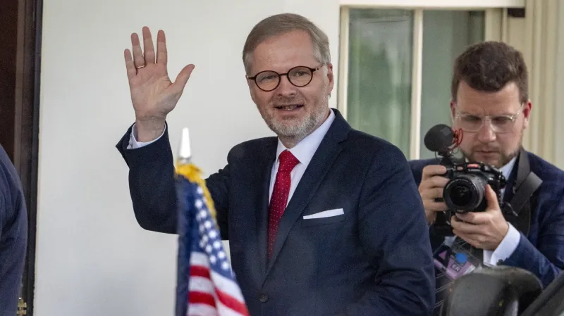 Petr Fiala před Bílým domem