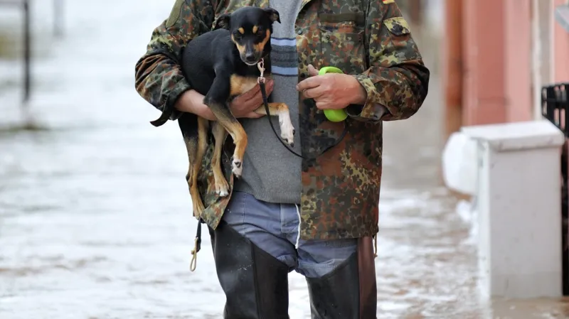 Zaplavený Nový Bydžov